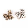 ZARD Crystal Ear Cuff Ear Jacket Earrings in Bronze Tone