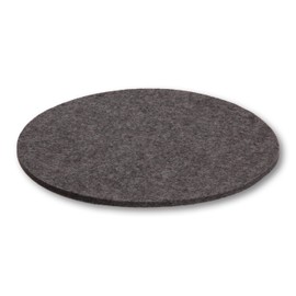Filzbrand Felt Coaster Round 25 cm Large, 5 mm Thick, Decorative Felt Coasters for Glasses, Vases or Plates, Design Felt Made of 100% Wool, Anthracite - Made in Germany