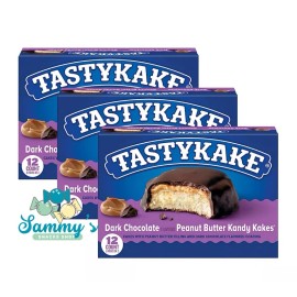 Tastykake Dark Chocolate Peanut Butter Kandy Kakes 3 Boxes