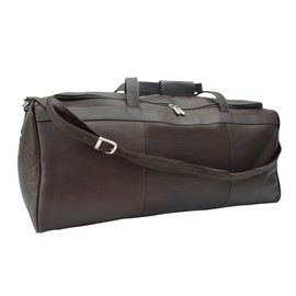 Piel Leather Traveler's Select Large Duffel Bag, Chocolate, One Size