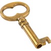 Small Brass Plated Hollow Barrel Skeleton Key Reproduction - Antique