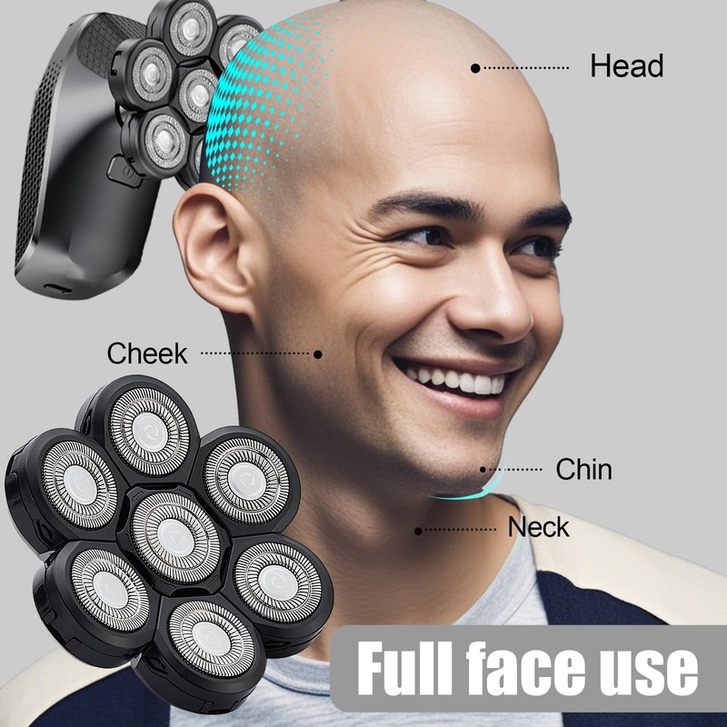 7 Head Shaver Replacement Heads，Head shavers for many brands bald