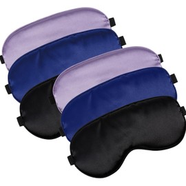 EXTRAPINS Pack of 6 Silk Sleeping Masks, Soft Sleeping Mask with Adjustable Strap, Eye Mask, Sleep Masks, Eye Cover with Drawstring Bags for Women and Men, Sleep, Game, Travel (Multi-Colour)