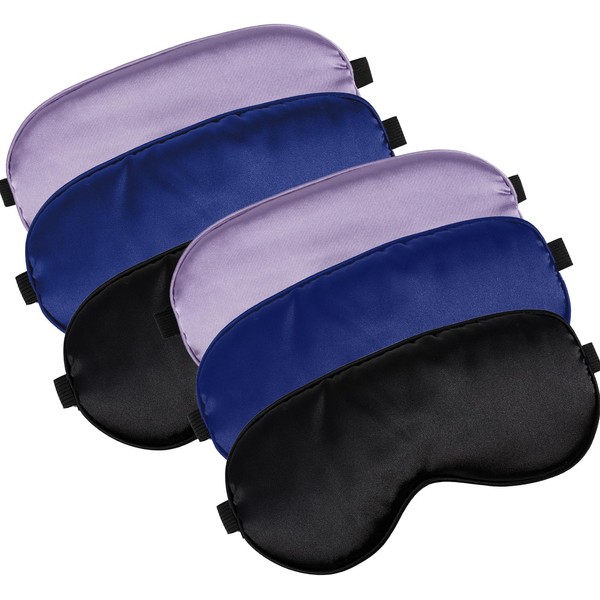 EXTRAPINS Pack of 6 Silk Sleeping Masks, Soft Sleeping Mask