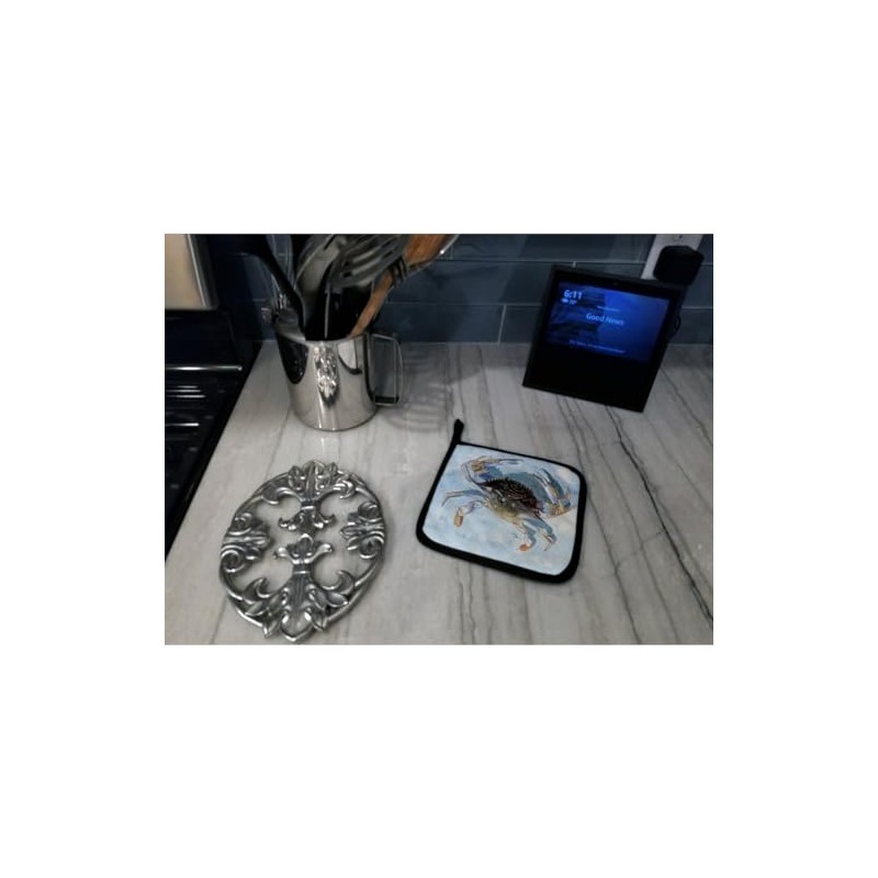 Caroline's Treasures 8011PTHD Blue Crab Pair of Pot Holders, 7.5HX7.5W,