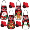 Geyoga 4 Sets Christmas Kids Apron and Chef Hat with