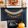 Uniwish Happy Fall Banner with Pumpkin Maple Leaves Sign Garland
