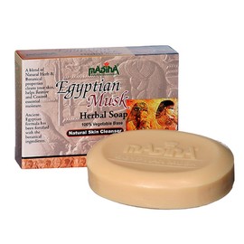 Madina Egyptian Musk Soap - Moisturizing & Nourishing Soap - 100% Vegetable-Based & Halal Certified - Ideal For All Skin Types - (6 Pack, 3.5 oz Each)