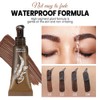 XZMeiLun Warm brown Eyebrow Gel Tattoo Peel Off with Tweezer,