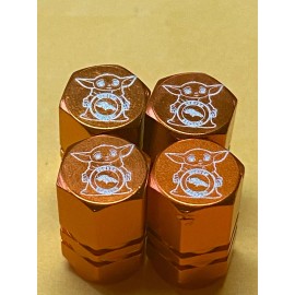 Chrome Engraved Denver Broncos Tire Valve Stem cap Covers, #DB8