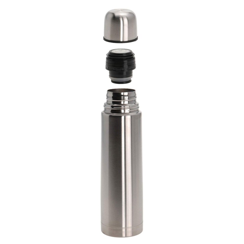 Thermos Flask, Insulated Flask, 1 L, Stainless Steel, Double Wall