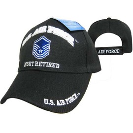 U.S. Air Force MSGT Retired Black USAF Embroidered Ball Cap Hat 540B