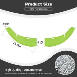  Click to see full view for Charger Front Bumper Lip Splitter Protector Cover Trim for 2015-2023 Dodge Charger Green Exterior Accessories 2pcs, Not for SXT/Widebody