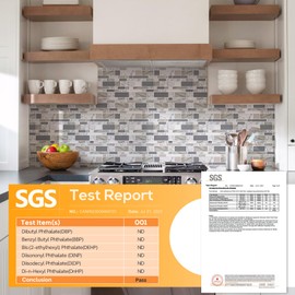 STICKGOO 10-Sheet Marble Look Peel and Stick Wall Tile, 12"x12" Premium Self Adhesive Tiles Kitchen Stick on Backsplash,Brown&Gray