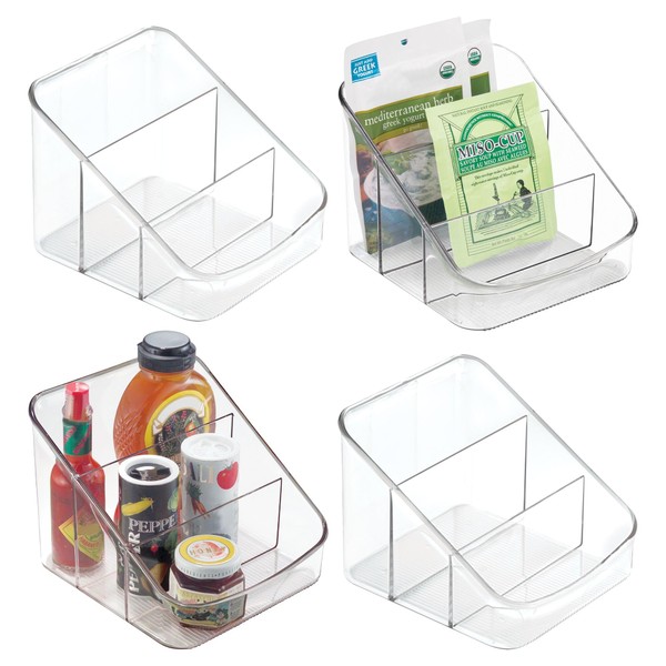 iDesign 3-Section Divided Packet Organizer for Kitchen and Pantry Storage