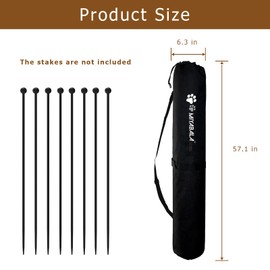 MIYABALA Dog Playpen Stakes Storage Bag, Dog Pen Fence Poles Organizer Bag with Carrying Strap, Suitable for All Dog Pens (50 Inches)…