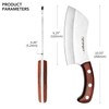 TONIFE Meat Cleaver Butcher Knife with Pakkawood Handle, 6.3 Inch