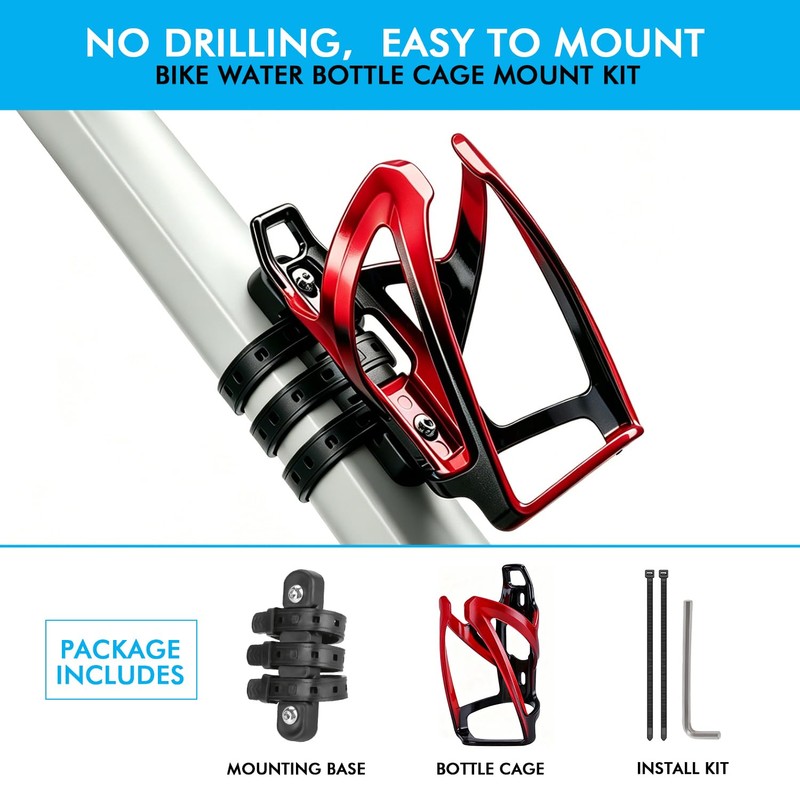 MATTISAM Bike Water Bottle Holder with Cage Mounting Base -