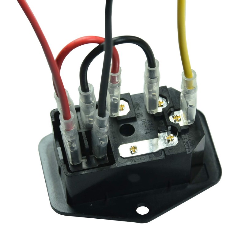 FILSHU 10A 250V Power Socket Inlet Module Plug Switch 10A