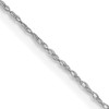 IceCarats 14K Solid White Gold 0.5mm Cable Rope Chain Twisted