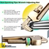 WEDO 8-inch Non-Sparking Pipe Wrench, Straight Pipe Wrenches Jaw Max