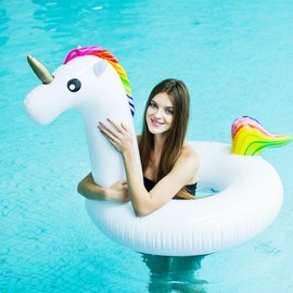 Trendy Adult Inflatable Unicorn Swimming Ring Float lf990 90 Unicorn Swimming Ring 5ea