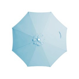 JEAREY 9 ft Patio Umbrella Replacement Canopy for 8 Ribs, Table Market Yard Umbrella Replacement Top Cover-Light Blue (Canopy Only)