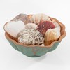 ANDALUCA Decorative Metal Turquoise Copper Finish Clamshell Bowls Set of