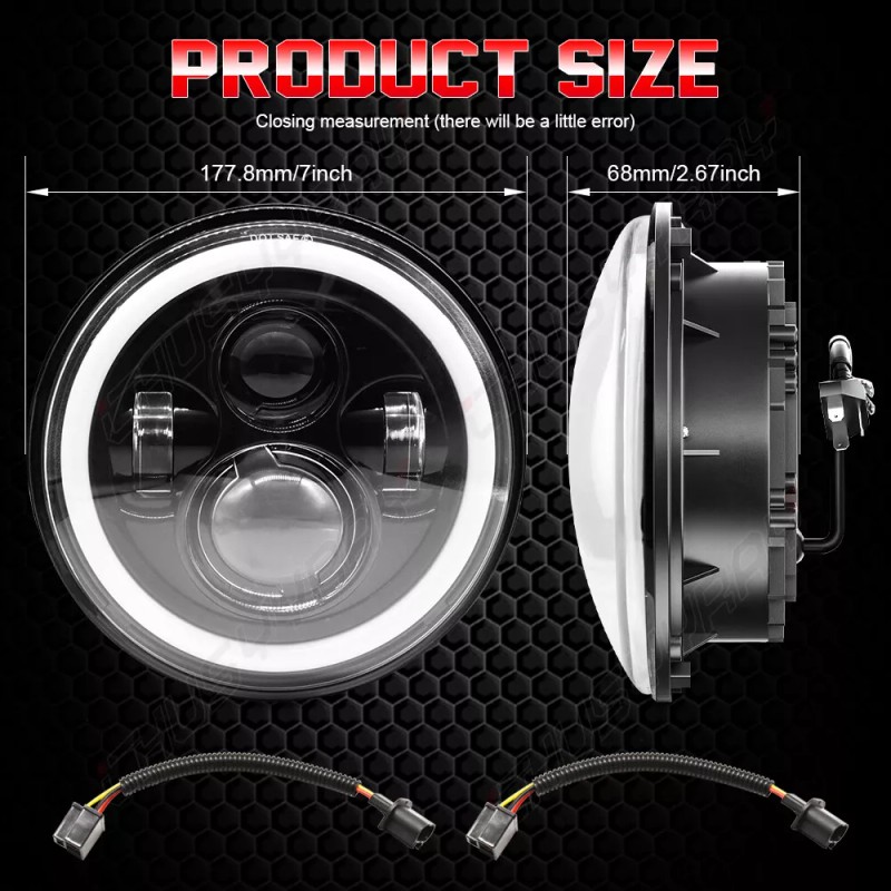 CHUSYYRAY Fit 1967-1972 Chevy C10 1set 7 inch LED Headlights