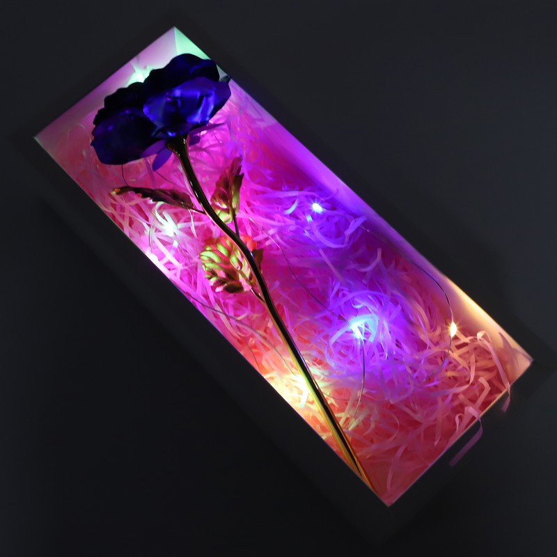 Gold Foil Rose Valentine's Day Gift Lighting Last Forever Love