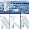 Dual Shower Head Combo, All Metal 8'' Rainfall Shower Head