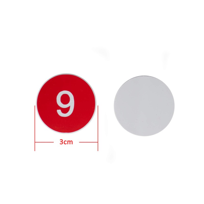 StayMax Plastic Number Tags Engraved Numbered Tags Without Hole (1-50,