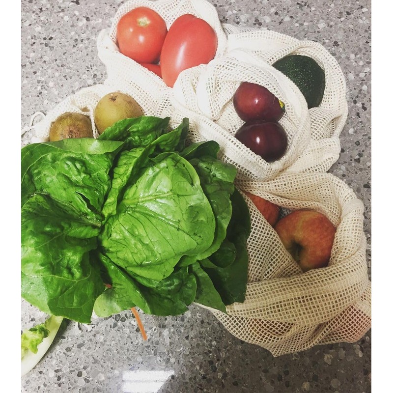 Reusable Garlic Storage Bags - Organic Cotton Garlic Mesh Bags