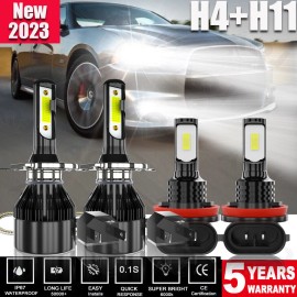 AQJ For Honda CRV CR-V 2007 - 2014 LED Headlight Fog Light High Low Dual Beam Bulbs