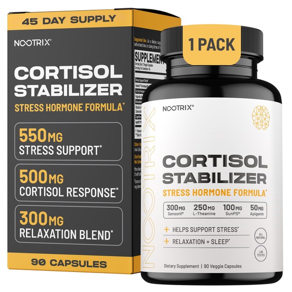 Nootrix Cortisol Manager & Stabilizer Supplement | Supports Deep Sleep,