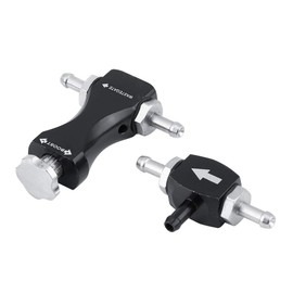 Qiilu Turbo Boost Controller, Adjustable Manual Turbo Boost Controller Kit, Bilateral Tee Vent Valve with Mounting Bracket Universal, #113