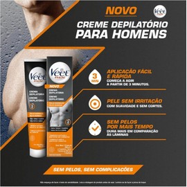 Veet Men Crema Depilatoria para Hombres, Piel Normal Envase 200 ml
