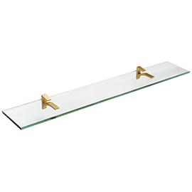 Spancraft Glass Cardinal Glass Shelf, Brushed Bronze, 10 x 24