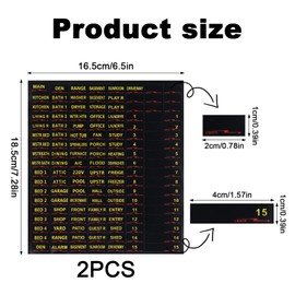 NQEUEPN 2 Sheets(258pcs) Circuit Breaker Labels, Self-Adhesive Breaker Box Labels Waterproof Fuse Box Stickers Electrical Breaker Panel Labels Stickers for House Commercial Use(Black)