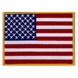 'USA Stars and Stripes Embroidered Patch 12 cm X 9 cm (4 1/2 "x 3 1/2)