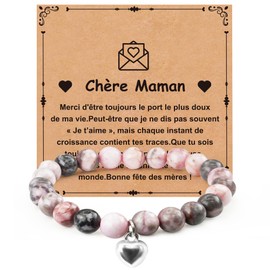 Hapculon Mom Armband Geschenk für Frauen, Geschenk für Frauen Naturstein Armband, Valentinstag für Oma Mama Schwester Freundin