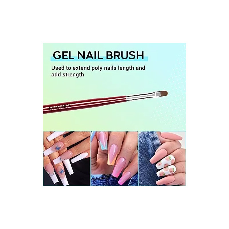 n/a Pinceles Para Decorar Uñas Cerdas Suaves Multicolor 6 Pzas