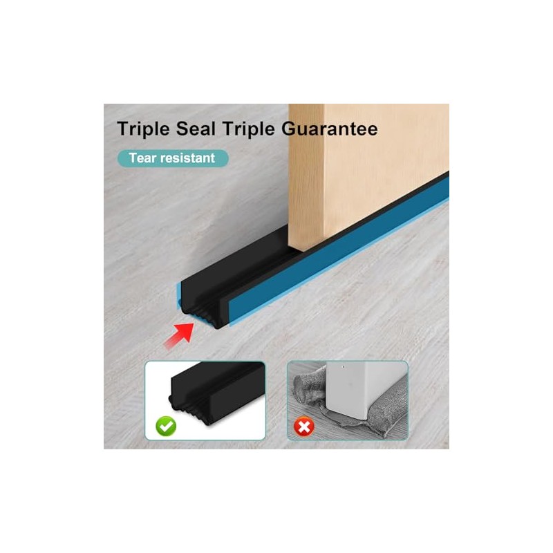100 CM Guardapolvo para Puerta,Material de PVC de Doble Cara