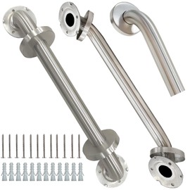 2 Pack Grab Bars for Bathroom, 24 Inch Chrome Stainless Steel Shower Grab Bar, 304 Stainless Steel Safety Grab Bar for Bathtubs and Showers, 500lbs Support Shower Bar for Seniors for Christmas Gifts