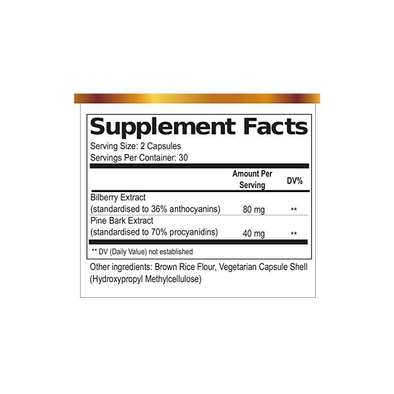 Vision Defender BP Eye Supplement: Bilberry and Pine Bark Extracts