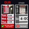 Open Hours Signs for Business,Eye-catching Signage for Stores,Restaurants,Bars,Complete with Matching