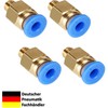 Pneumatic Push-in Fitting M6 to 4 mm Pack of 4
