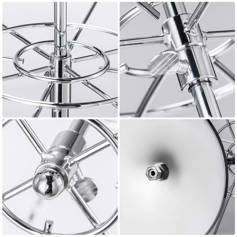 Polmart 3-Tier Spinning Display Stand ，Heavy Duty Adjustable Countertop Stand