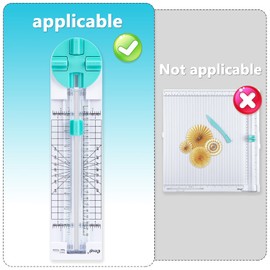 Ecraft Paper Trimmer Replacement Blades Use for 4 Style Multi-Function Scrapbooking Tool with Dial Blades of Wave Paper Cutter Blade Refills Mint Green (4 Pack）