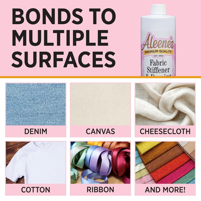 Aleene's Fabric Stiffener & Draping Liquid, Great for Bow Making,